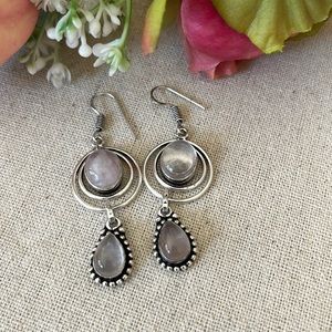 Rose quartz earrings